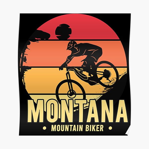 Funny Men Montana Biker Christmas Poster