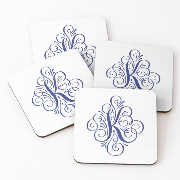Item preview, Monogram Watercolor Calligraphy Letter K designed and sold by junkydotcom.