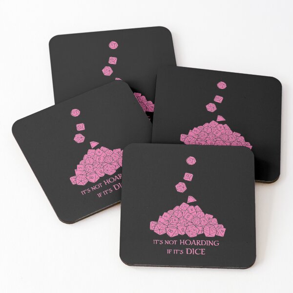 Item preview, It's Not Hoarding if It's Dice (pink) designed and sold by Nam-Ke.
