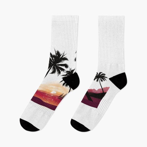 Item preview, Sun | Silhouette of coconut tree on beach designed and sold by YI-Creations.