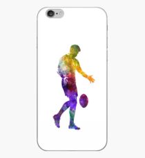 Rugby man player 02 in watercolor iPhone Case