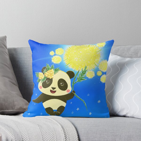 Item preview, Panda lindo con una corona de mimosa designed and sold by YULIYA VASILYEVA.