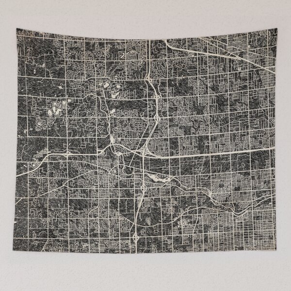 Item preview, Livonia map Michigan Ink lines designed and sold by InkMaps.