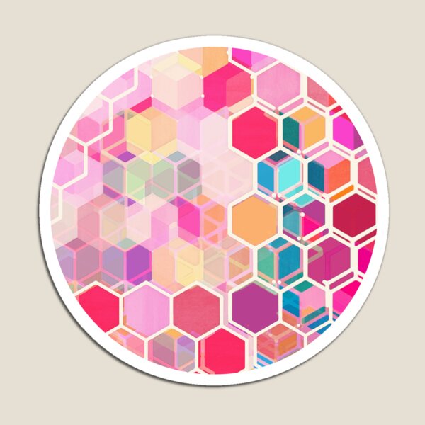 Item preview, Rainbow Honeycomb - colorful hexagon pattern designed and sold by micklyn.