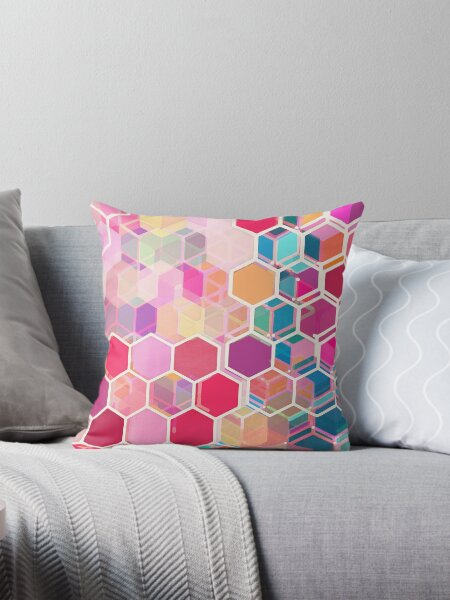 Item preview, Rainbow Honeycomb - colorful hexagon pattern designed and sold by micklyn.