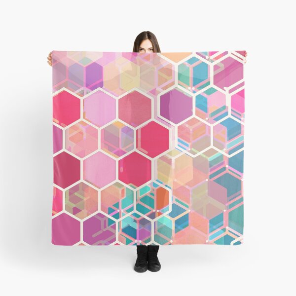 Item preview, Rainbow Honeycomb - colorful hexagon pattern designed and sold by micklyn.