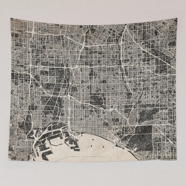 Item preview, Long Beach map California Ink lines designed and sold by InkMaps.
