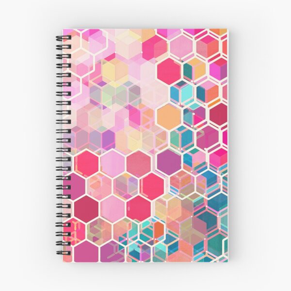 Item preview, Rainbow Honeycomb - colorful hexagon pattern designed and sold by micklyn.