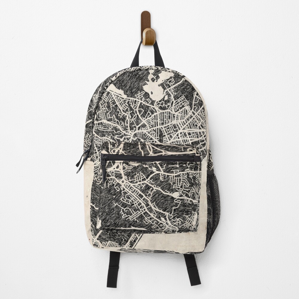 Vista previa del artículo con la obra «Mochila», diseñado y vendido por InkMaps.