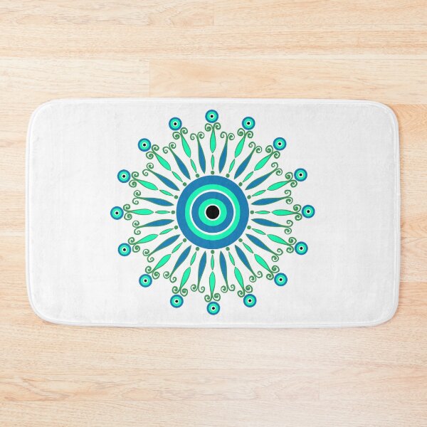 Item preview, Mandala Bohemia Evil Eye - Azul Turquesa designed and sold by Shalini Bisht.