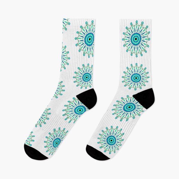 Item preview, Evil Eye Bohemian Mandala - Turquoise Blue designed and sold by Shalini Bisht.