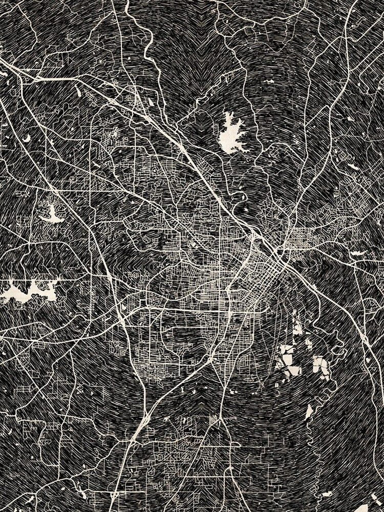 Thumbnail 4 of 4, iPhone Case, Macon map Georgia Ink lines designed and sold by InkMaps.