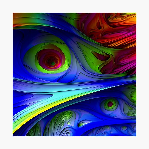 Peacock Spiral Photographic Print