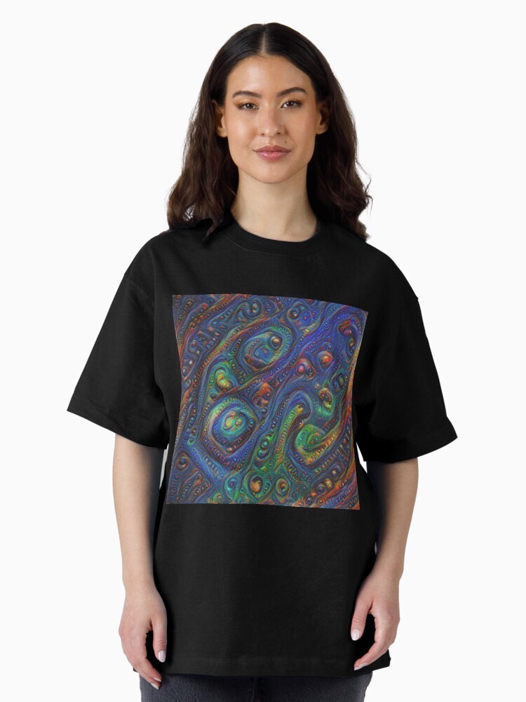 Thumbnail 2 of 7, Oversized T-Shirt, Summer night #DeepDream A designed and sold by blackhalt.