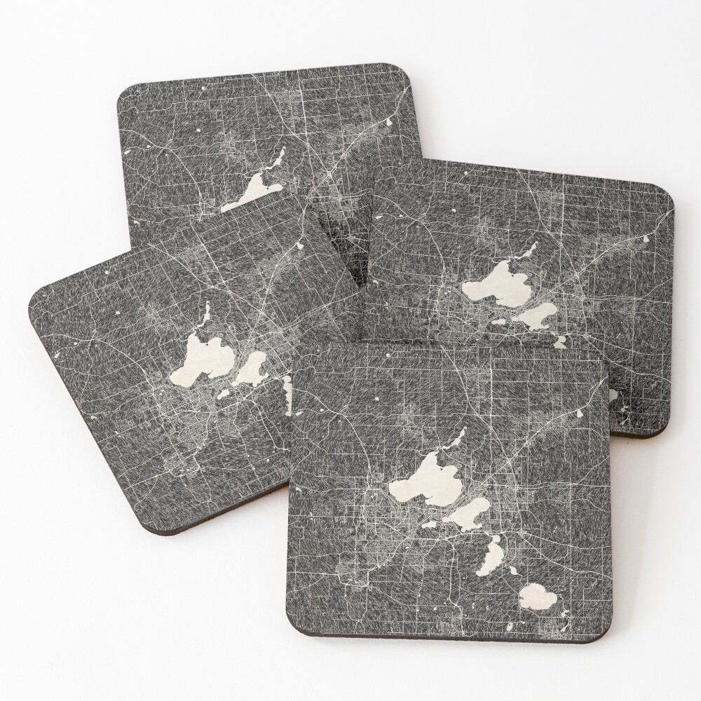 Item preview, Coasters (Set of 4) designed and sold by InkMaps.