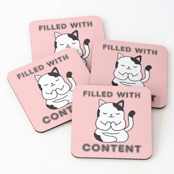 Item preview, Filled with Content, Yoga Cat Design  designed and sold by lmcvinco.