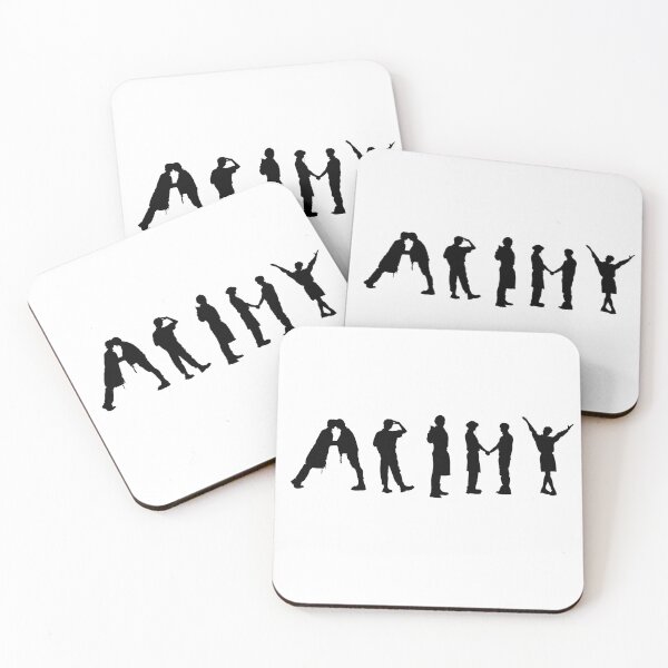 Item preview, Butter ARMY silhouette, Butter illustration stickers  designed and sold by NoonaStudio.