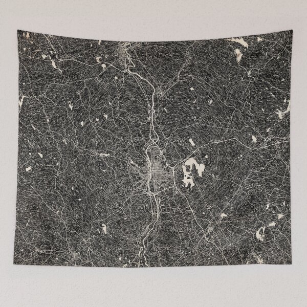Item preview, Manchester map New Hampshire Ink lines designed and sold by InkMaps.