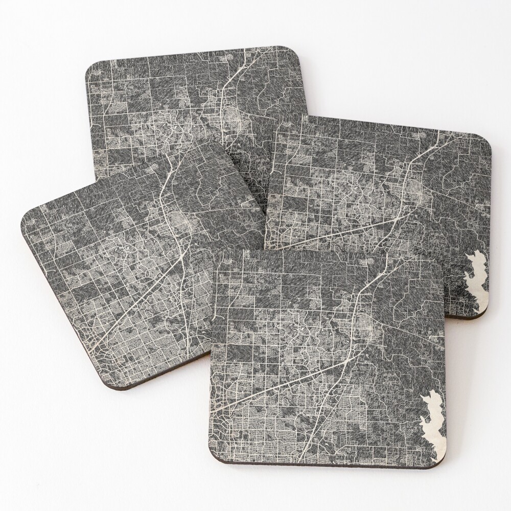 Aperçu de l'œuvre Dessous de verre (lot de 4) créée et vendue par InkMaps.