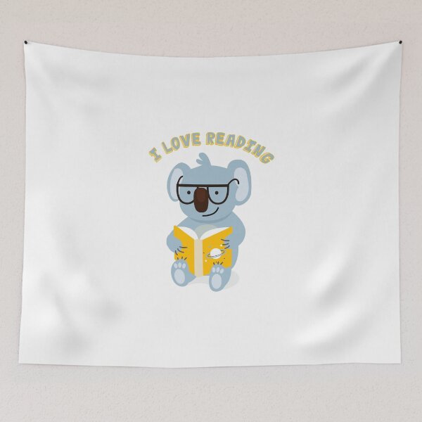 Item preview, i love reading blue kids children blue boy cute design designed and sold by MeryemSpace.