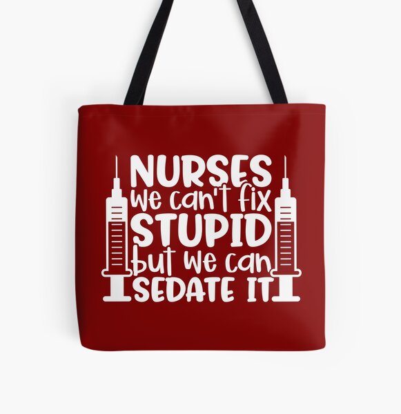 This is where I keep my NURSE STUFF (funny nursing tote bag) Tote Bag for  Sale by jazzydevil