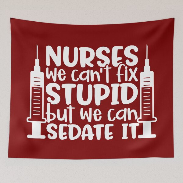 Item preview, Funny nurse sedate quote - funny/inspirational nurse gift (white/grey) designed and sold by PickaSticka.