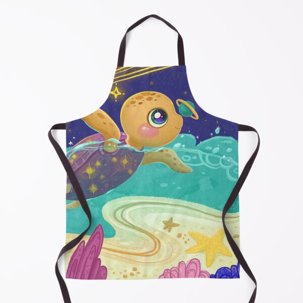 Item preview, Cartoon sea turtle against the night sky with stars and comets. designed and sold by YULIYA VASILYEVA.