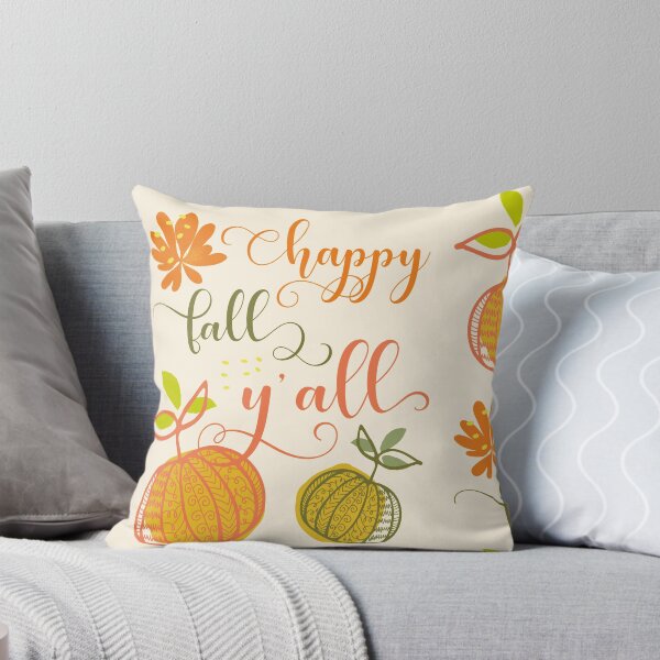Item preview, Happy Fall Y'all. Pumpkins and Typography Fall Season. designed and sold by LotusBlanc.
