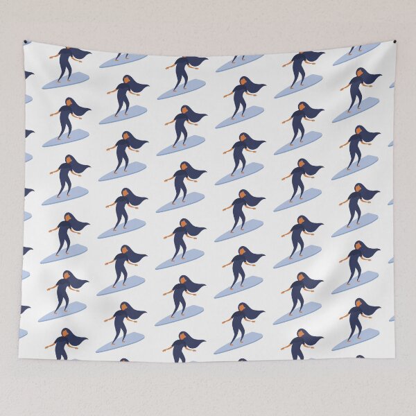 Item preview, SURFER girl in blue designed and sold by jazzydevil.
