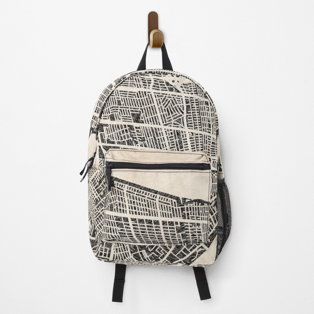 Vista previa del artículo con la obra «Mochila», diseñado y vendido por InkMaps.
