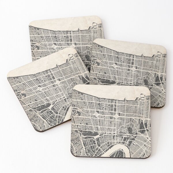 Item preview, Metairie map Louisiana Ink lines 2 designed and sold by InkMaps.