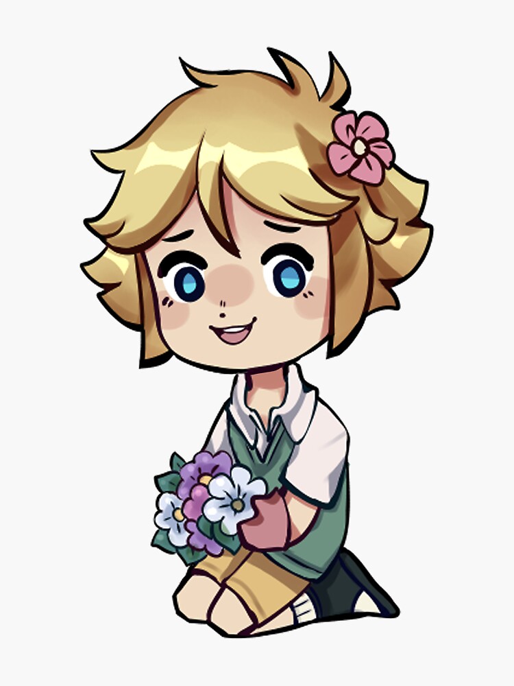 "basil (omori (fanmerch)" Sticker for Sale by epicpogmoment Redbubble