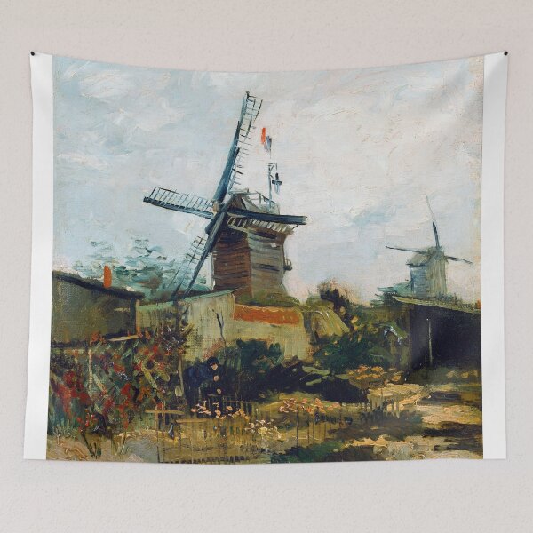 Item preview, 1886-Vincent van Gogh-Windmills on Montmartre-39x48 designed and sold by paulrommer.