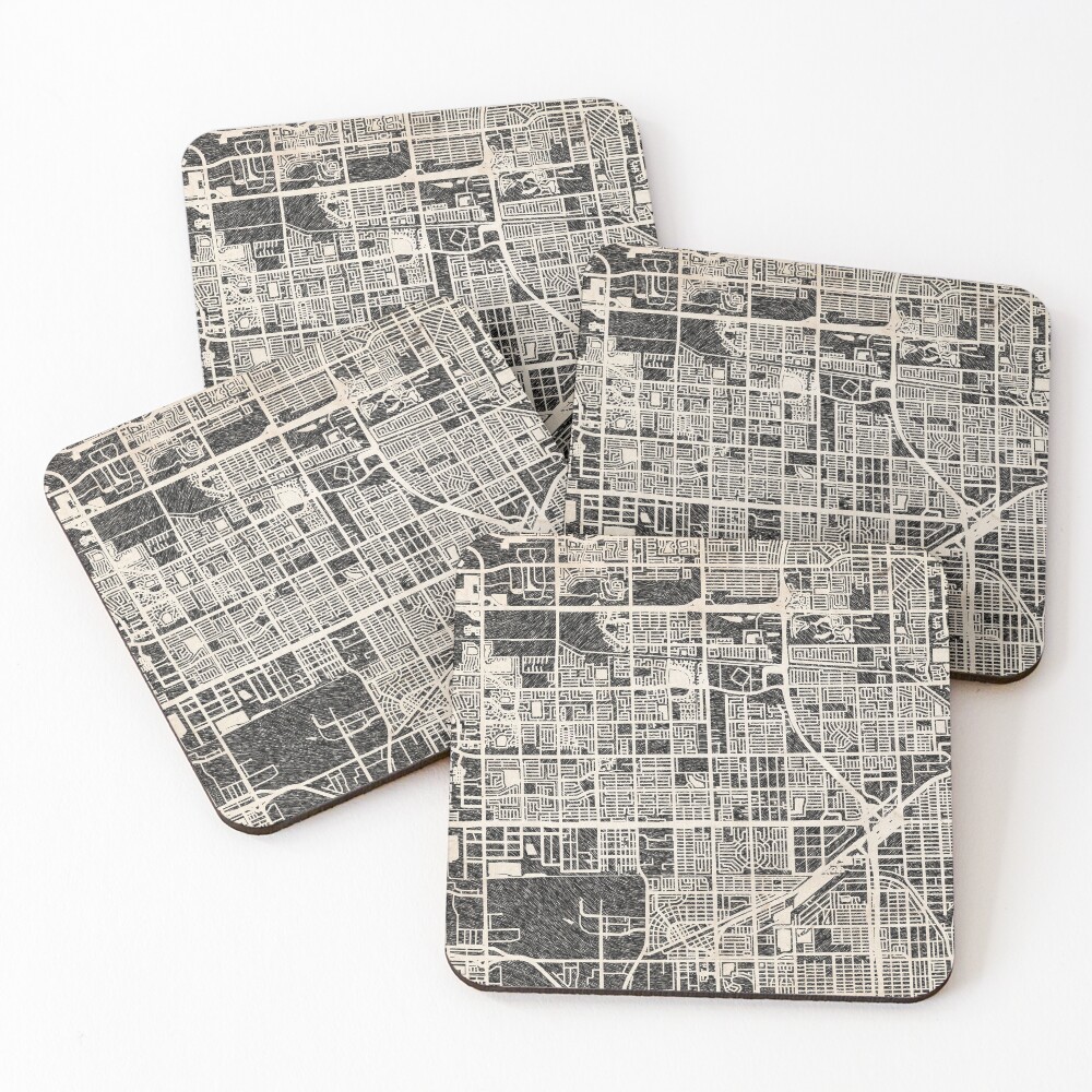 Aperçu de l'œuvre Dessous de verre (lot de 4) créée et vendue par InkMaps.