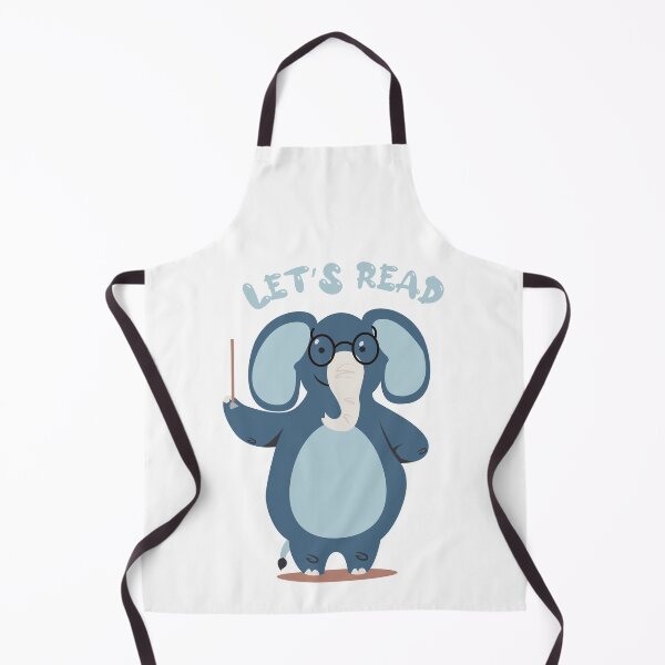 Item preview, let's read blue kids children blue elephant cute animal reading designed and sold by MeryemSpace.