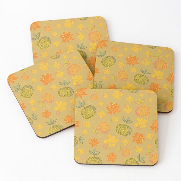 Item preview, Pumpkins at Fall Season. Autumn Leaves Detail Pattern. designed and sold by LotusBlanc.