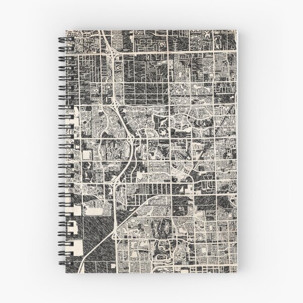 Aperçu de l'œuvre Miramar map Florida Ink lines créée et vendue par InkMaps.