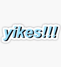 hey !!! in Blau Sticker