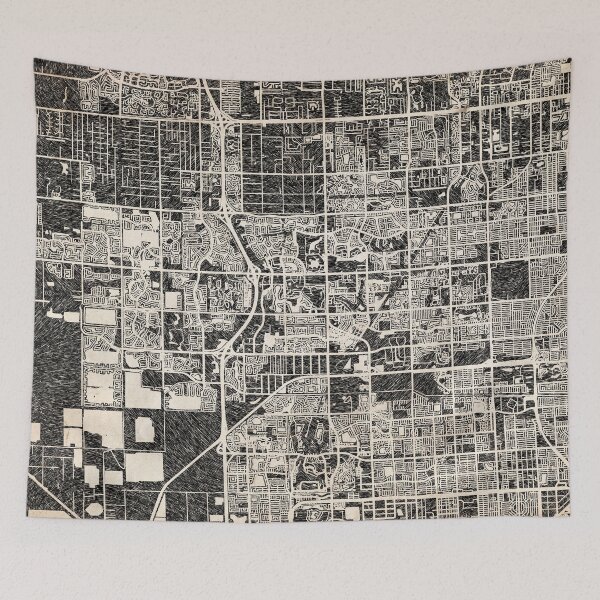 Item preview, Miramar map Florida Ink lines designed and sold by InkMaps.