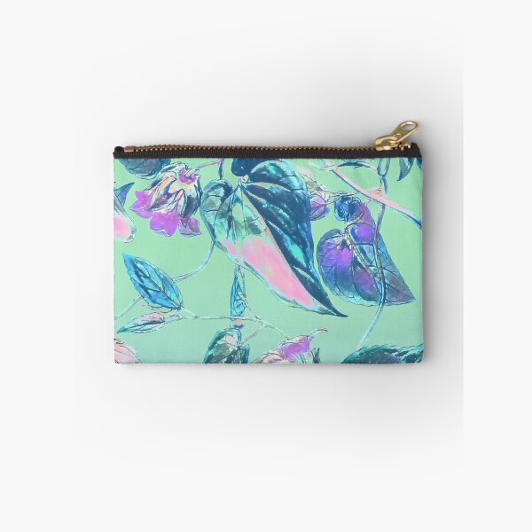 Aperçu de l'œuvre Motif Flashy Fleurs Tropicales - Motifs Flashy Colorés Turquoise créée et vendue par coco-pipes.