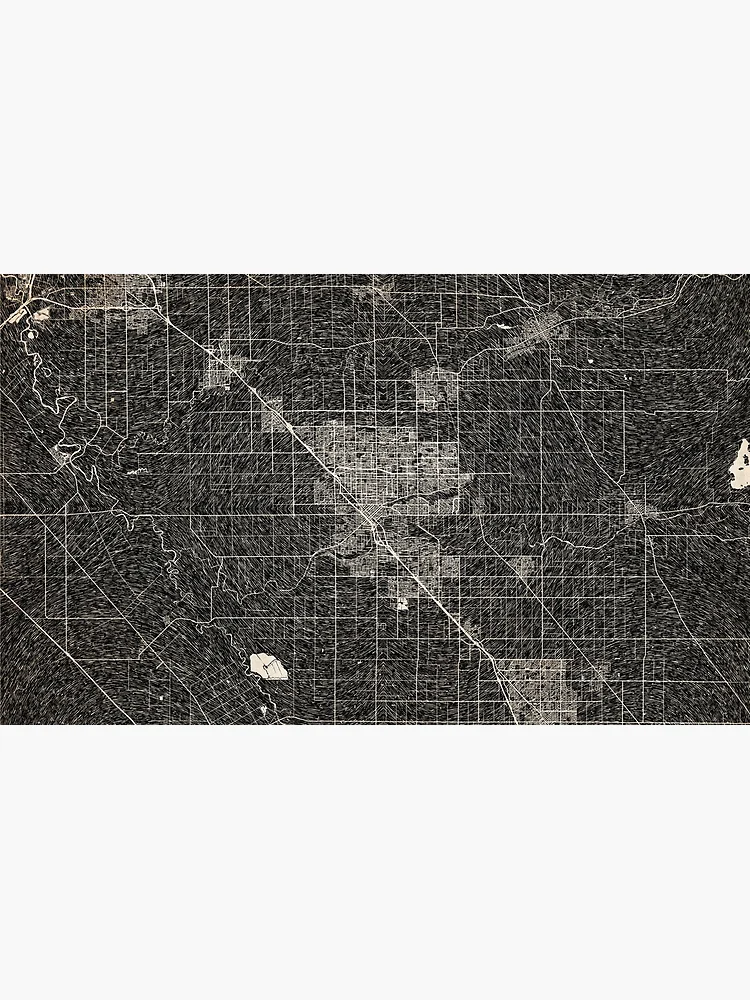 Thumbnail 4 of 4, Coffee Mug, Modesto map California Ink lines designed and sold by InkMaps.