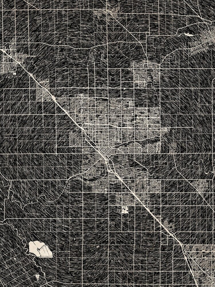 Thumbnail 4 of 4, iPhone Case, Modesto map California Ink lines designed and sold by InkMaps.