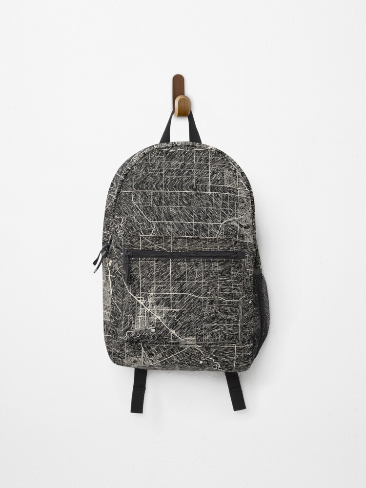 Thumbnail 1 of 3, Backpack, Modesto map California Ink lines designed and sold by InkMaps.