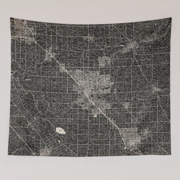 Item preview, Modesto map California Ink lines designed and sold by InkMaps.