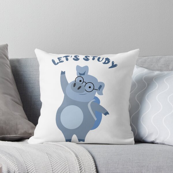 Item preview, blue kids children blue cute pig animal design mignon study designed and sold by MeryemSpace.
