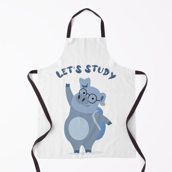 Item preview, blue kids children blue cute pig animal design mignon study designed and sold by MeryemSpace.