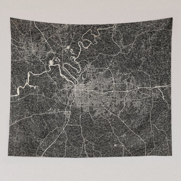 Item preview, Montgomery map Alabama Ink lines designed and sold by InkMaps.