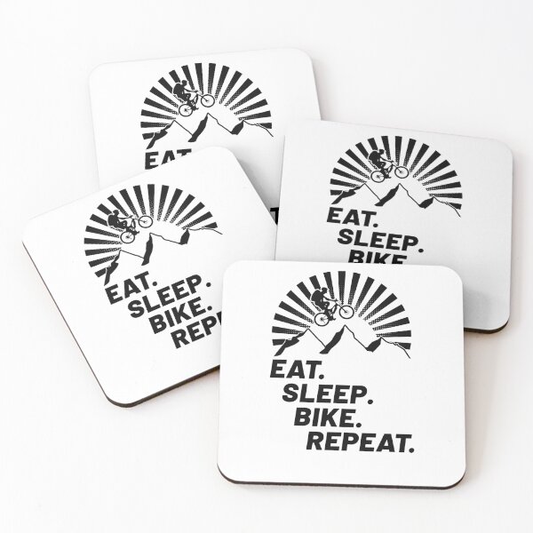Item preview, Eat Sleep Bike Repeat! Mountain Bike Outdoor Bike Downhill Trail Mountains E-Bike designed and sold by VollNiceDesign.