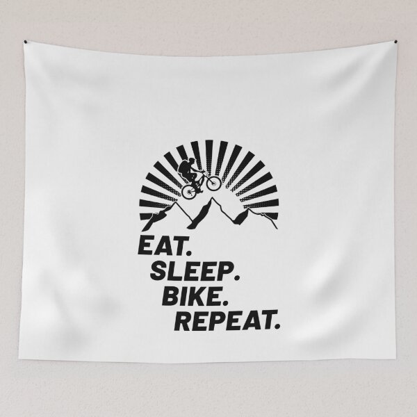 Item preview, Eat Sleep Bike Repeat! Mountain Bike Outdoor Bike Downhill Trail Mountains E-Bike designed and sold by VollNiceDesign.