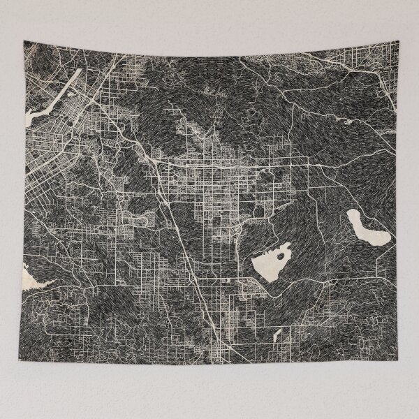 Item preview, Moreno Valley map California Ink lines designed and sold by InkMaps.